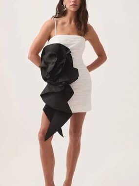 white christmas dresses Textured Jersey Cut-Out A-Line Mini Dress in Ivory - 8 main image 0